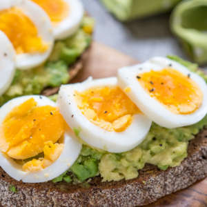 avocado toast with hard boiled egg