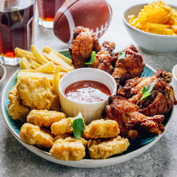 buffalo wings and fries