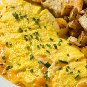 cheese omelet and home fries