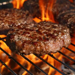 burgers on the grill